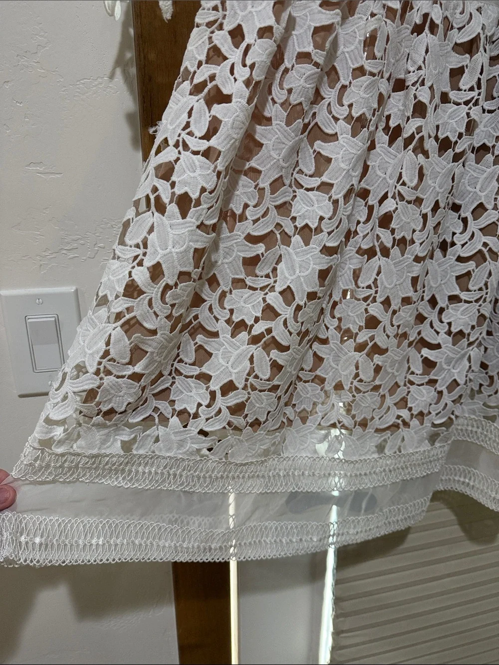 Girls White Lace Collar Dress